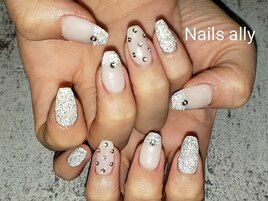 フラッシュネイル×フレンチ