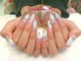 ★３色グラデ＋ホロ◆自爪★