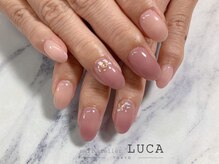 ネイルアトリエルカ(nail atelier LUCA)/W-427 シェルビジューネイル