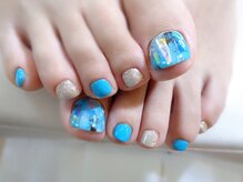 アミュリー ネイル アトリエ(Amury nail atelier)/ターコイズ☆フットネイル♪