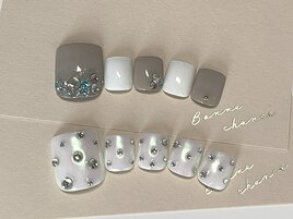 ビジュー×FOOTネイル