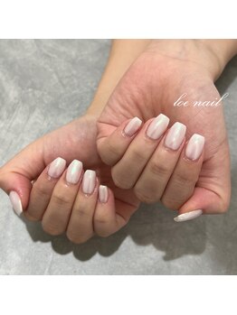 ロエネイル(loe nail)/ホワイトミラーネイル