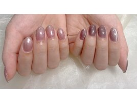 パープルマグネットネイル