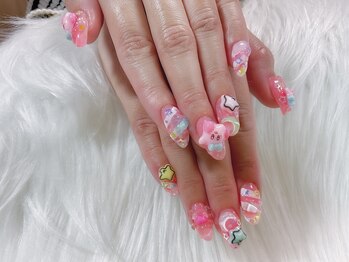 アルーレン(Aluren)の写真/ネイルパーツ付け放題で指先を華やかに！沢山あるパーツから好きなだけ選べる満足プラン◎