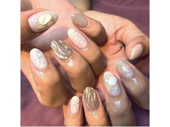 ネイルサロンオーパス(OPUS)/うねうねミラーネイル