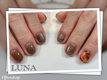 ネイルアンドまつ毛エクステ ルーナ 八王子店/☆べっ甲柄ネイル☆