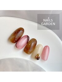 バレンタインネイル