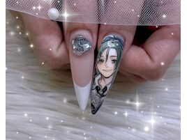 痛ネイル 推しネイル ロング