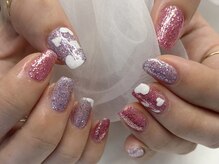 バレンタインネイル