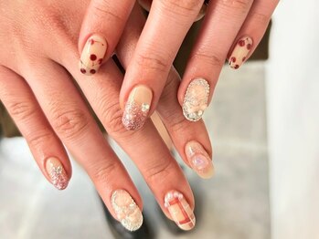 ネリネ 天神(nerine)/ラメグラデーション/チェリー柄