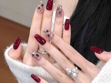 ナユキネイル 新宿店(NA.YUKI Nail)/クリスマス/冬ネイル/ボルドー