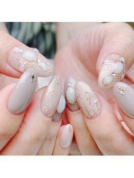 パップネイル(PAP NAIL)/手書き☆ミラーネイル