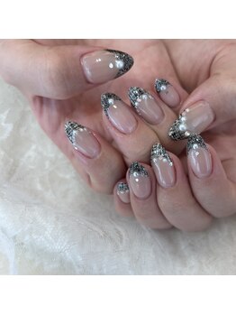 グラマラス アンジェアイ 荻窪店(glamourous ange eye)/ツイードフレンチネイル