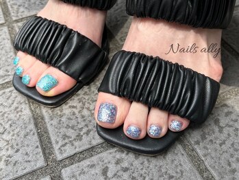 ネイルズアリー 立川店(Nails ally)/ステンドグラス×キラキラ×海