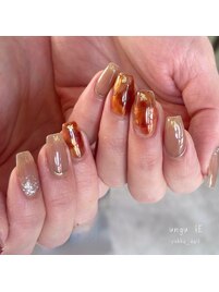 ニュアンス鼈甲ネイル