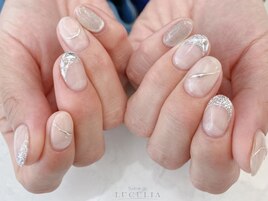 ブライダルネイルガラスアート