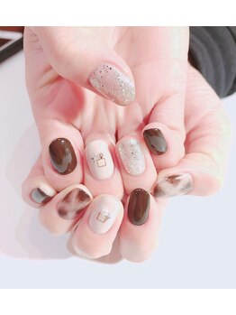 ストーリーアイラッシュアンドネイル(Story)/冬のブラウンネイル★