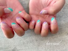 ハイブネイル(Hive nail)/ダブルカラーフレンチ