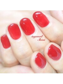 冬のレッドシンプルネイル☆