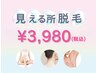 【見える所脱毛(両腕・両足・ワキ・うなじ)】服から見える所のみ脱毛◎¥3980