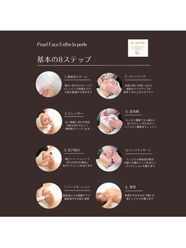 パールフェイスエステ ルペルル(PEARL FACE ESTHE la perle)/基本の8ステップ