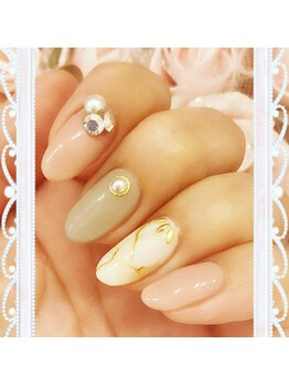 ブリリアント ネイル(Briliant Nail)/ワンランク上の大理石ネイル♪