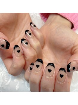 ミヤ 川崎店(MIYA)/ブラックフレンチネイル♪