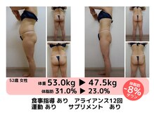 サロン 総美/52歳 体脂肪-8％！