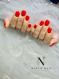 シンプル　ワンカラーネイル