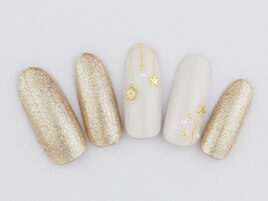 シンプル冬ネイル