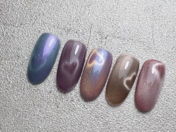 ネイルスペース ジュンクス 神戸三宮店(NAIL SPACE JUNX)の写真/【SNSで大流行*ハートマグネットネイル(同色のみ)¥9,900】トレンド最先端のデザインもJUNXにお任せ♪