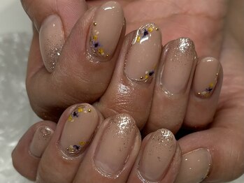 カラーズ(colors.)/ベージュ×押し花。