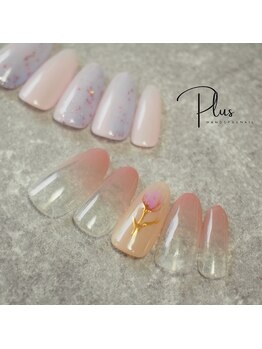 ワンポイントフラワーネイル