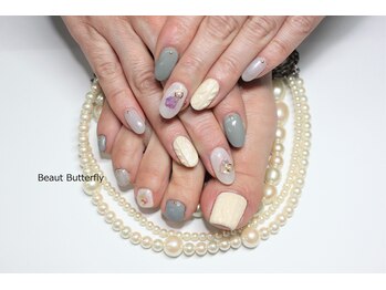 ネイルサロン スクール ビュートバタフライ 相模大野店(BEAUT BUTTERFLY)/ニットネイル