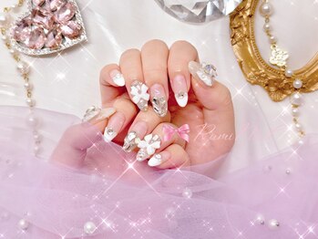 ワンホンネイル 新宿(Rumi Nail)/キラキラ定額コース/フレンチ