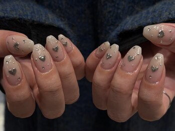 手描きミラーハート