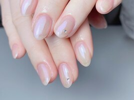 ほのかにオーロラうる艶ネイル＊