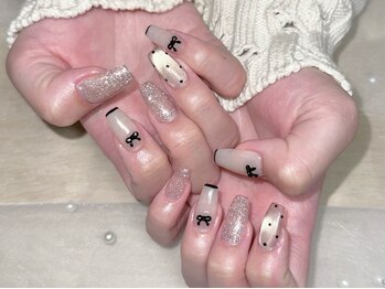Lily nails 【パラジェル/フィルイン/ワンカラー/マグネット/長さだし】の写真/パラジェル×長さ出しで美フォルム◎爪の補強も叶え、自分の爪に自信が持てる仕上がりへ◇
