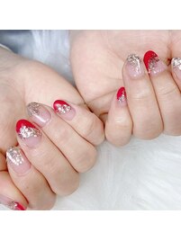 キラキラニュアンスネイル