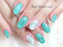 ノアブルーバードネイルズ(Noah' bluebird .nails)/ターコイズカラーデザイン