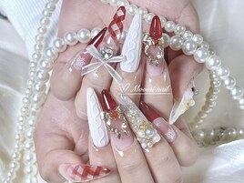 クリスマスネイル/リボン