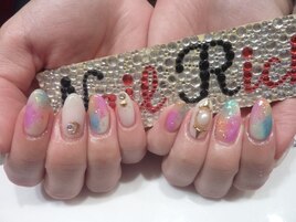 カラフルタイダイネイル☆