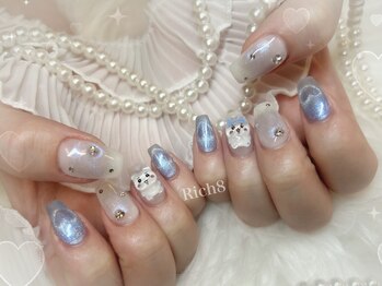 ネイルアンドまつげエクステ リッチエイト 原宿店(Rich8)/ちいかわハートマグネットネイル