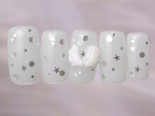 ジェミーネイル シンジュク(Jemiy nail shinjuku)/スカイブルーホロ羽¥8480