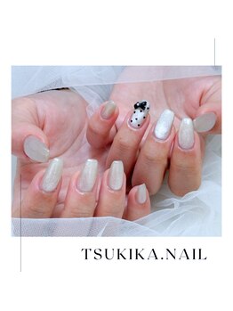 ツキカドットネイル(TSUKIKA.NAIL)/ドットリボン