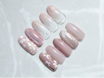 アバネイル 藤が丘(AVA NAIL)/【上品お花ネイル】