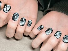 ラドール(La Dhole)/メンズネイル★白黒ニュアンス