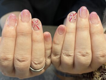 アット(Att)/紅白結びネイル