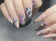 ネイルズバー 新宿店(Nails Bar)/紫宙フレームネイル