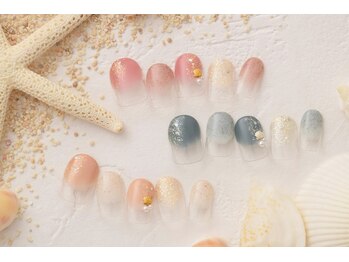 ネイルサロンプリッシュ 横浜店(prish)/5000円　塗りかけ　シェル